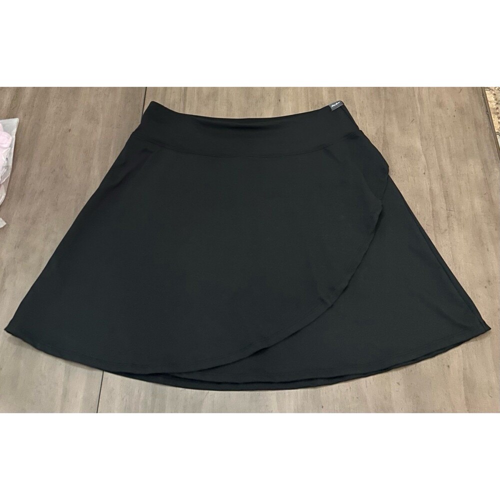 Eddie Bauer Black Ruffle Tennis Skirt Women's Large L